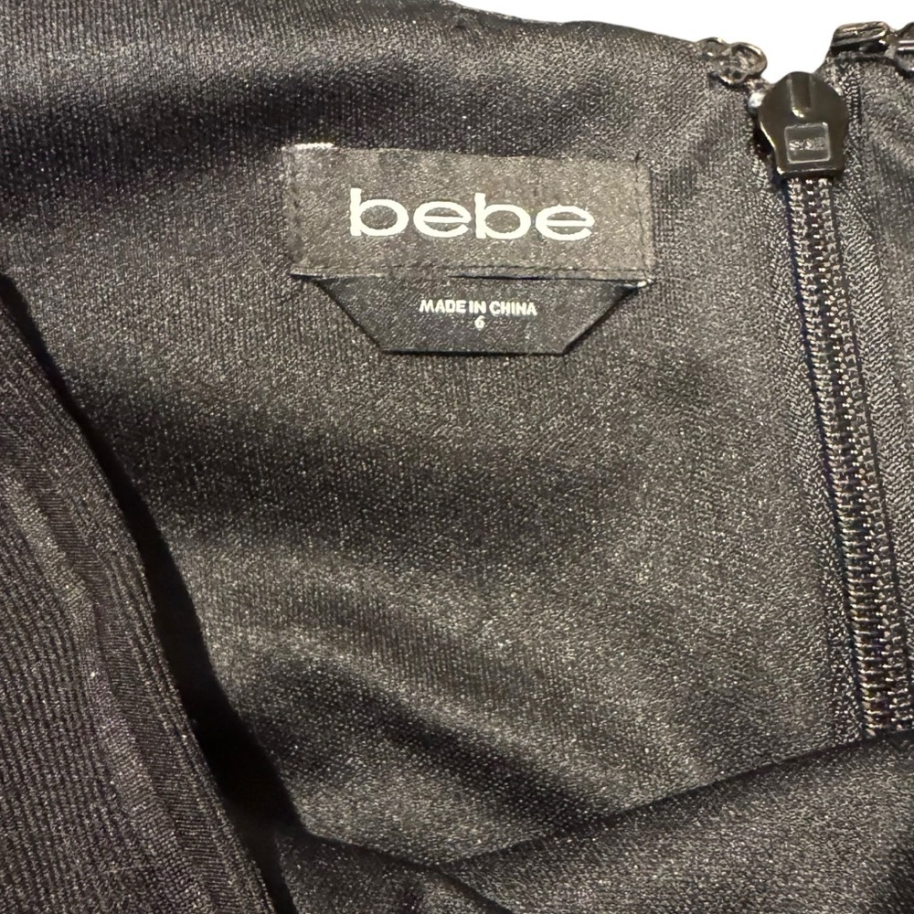 Bebe Bodycon Elegant Black Dress - Picture 9 of 11